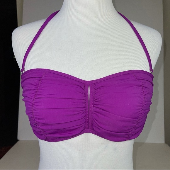 KORAL Swim Bikini Set Bandeau Top Tie Bottoms S/M - Picture 6 of 17
